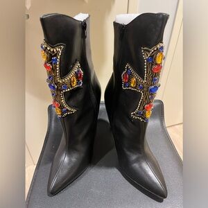 Akira Black Bejeweled Boots
